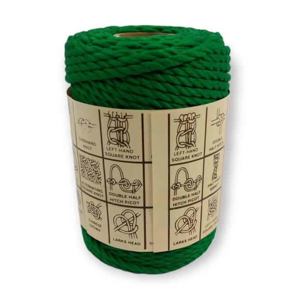 Vectra Twisted Persian Cord Green Size No. 72 4mm 150 ft (50 yds) Macrame - Picture 2 of 4